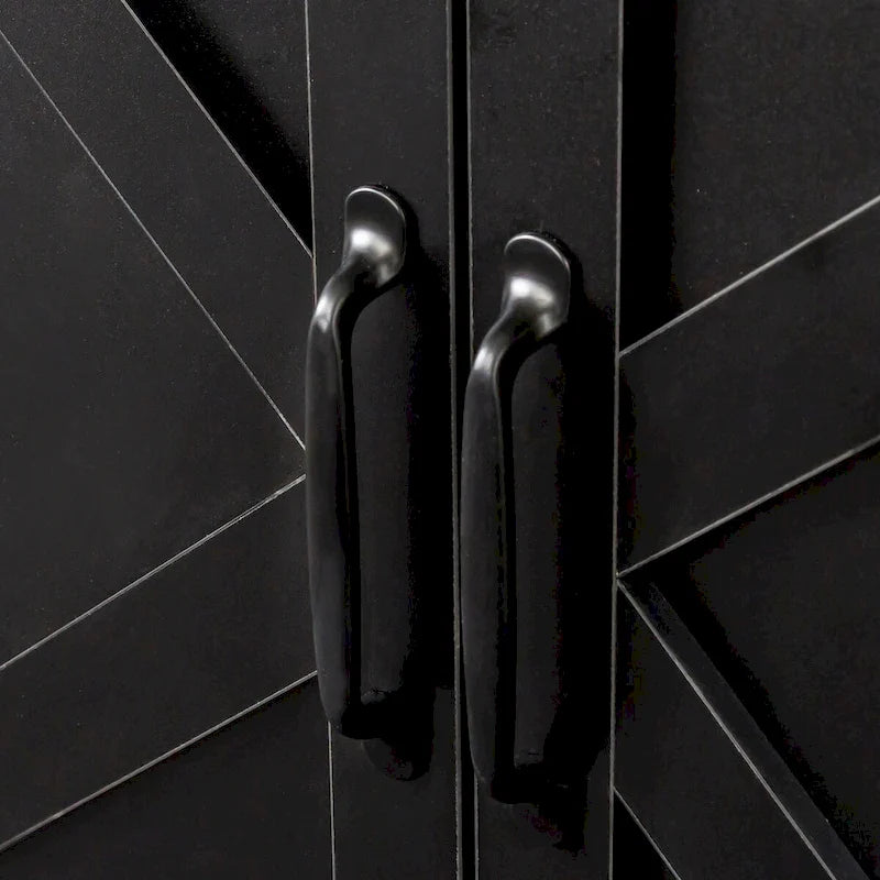 Armoire à 4 portes et 4 étagères ouvertes, buffet autoportant, armoire de rangement pour entrée