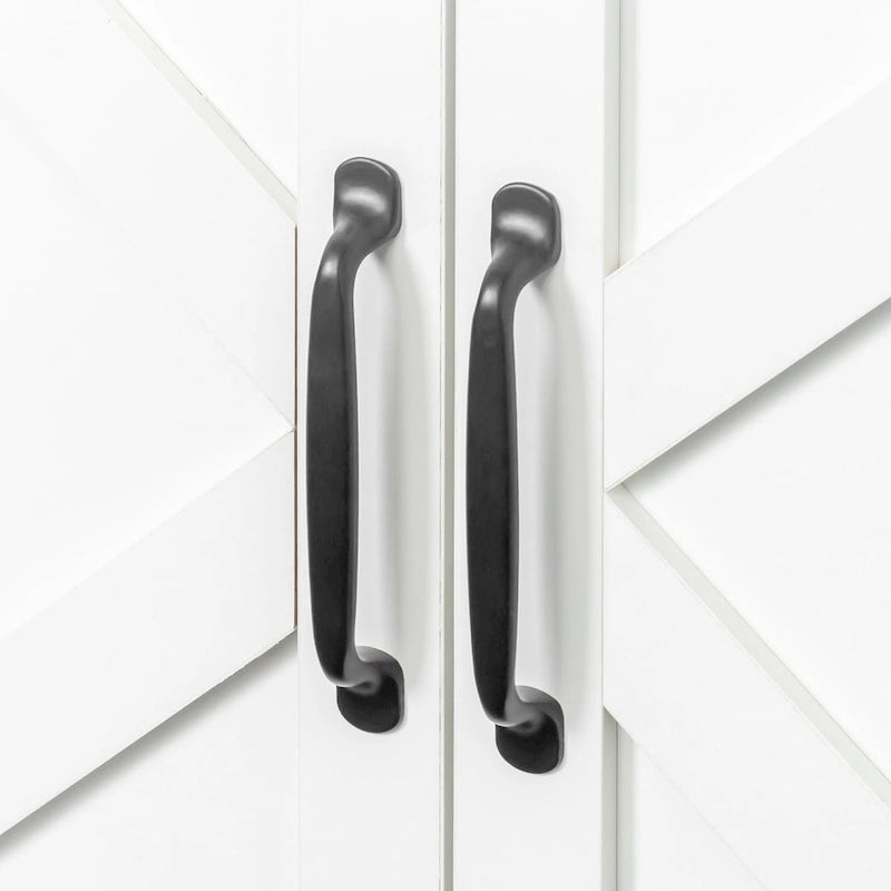 Armoire à 4 portes et 4 étagères ouvertes, buffet autoportant, armoire de rangement pour entrée