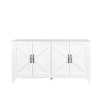 Armoire à 4 portes et 4 étagères ouvertes, buffet autoportant, armoire de rangement pour entrée