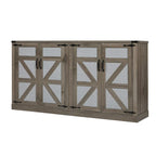 Armoire de rangement rustique en similicuir tressé