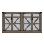 Armoire de rangement rustique en similicuir tressé