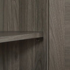 Armoire de rangement rustique en similicuir tressé