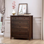 Commode en bois peinte à la bombe