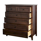 Commode en bois peinte à la bombe