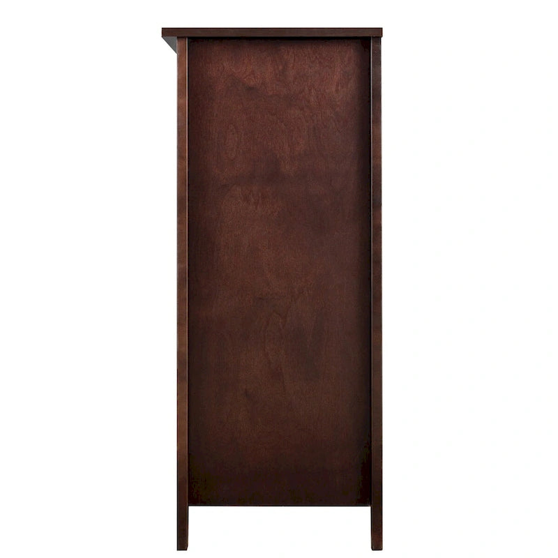 Commode en bois peinte à la bombe