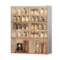 Meuble à chaussures portable pour salon, armoire de rangement empilable avec portes et étagères, boîte à chaussures pour placard