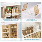 Meuble à chaussures portable pour salon, armoire de rangement empilable avec portes et étagères, boîte à chaussures pour placard
