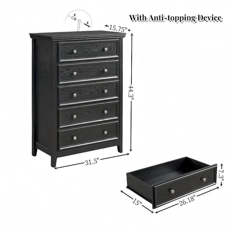Commode 5 tiroirs