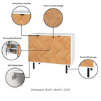 Meuble d'appoint Manhattan Comfort Mid-Century Modern Liam