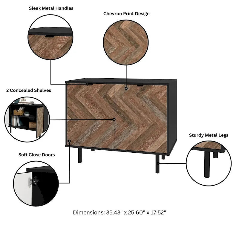 Meuble d'appoint Manhattan Comfort Mid-Century Modern Liam