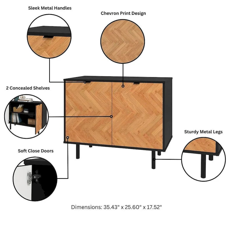 Meuble d'appoint Manhattan Comfort Mid-Century Modern Liam