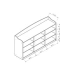 Banc de rangement à chaussures blanc, neuf étagères de rangement, organisateur d'entrée