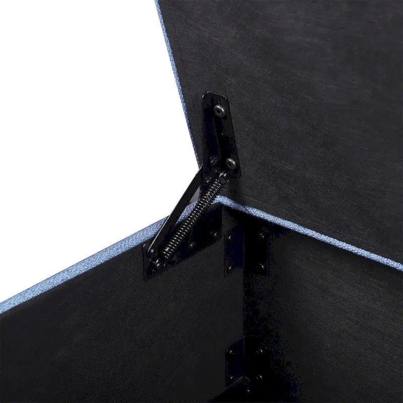 Banc de rangement extra long de 140 cm avec coffre de rangement à couvercle rabattable