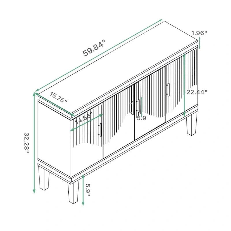 Armoire à 4 portes de grande taille
