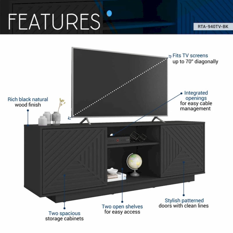 Meuble TV moderne Techni Mobili pour téléviseurs jusqu'à 70
