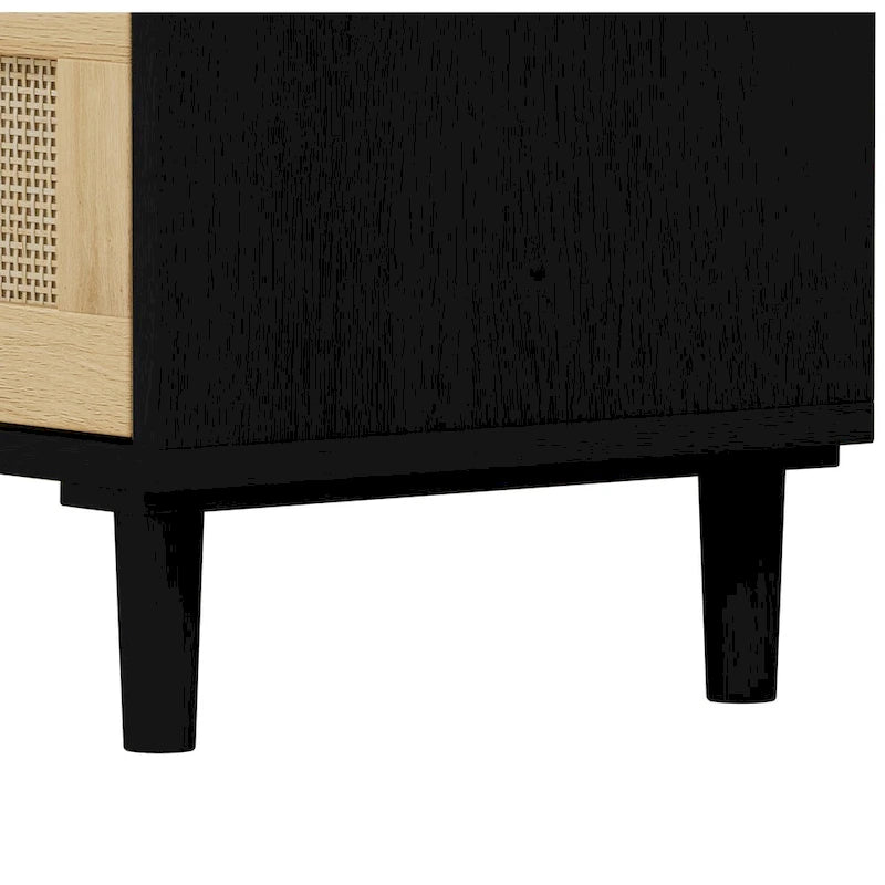 Commode de rangement en rotin à 3 tiroirs pour Chambre, Salon, Salle à manger