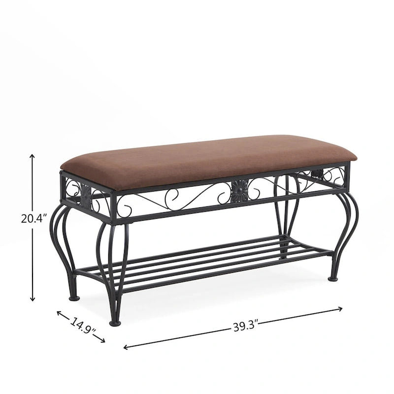 Banc à chaussures industriel pour entrée - 100L * 38l * 52H cm