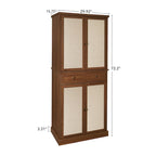 Armoire 4 portes 1 tiroir, avec 4 étagères intérieures réglables, meuble de rangement