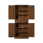 Armoire 4 portes 1 tiroir, avec 4 étagères intérieures réglables, meuble de rangement