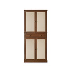 Armoire 4 portes 1 tiroir, avec 4 étagères intérieures réglables, meuble de rangement