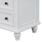 Meuble de rangement en bois à 3 tiroirs, table d'appoint avec tablette coulissante