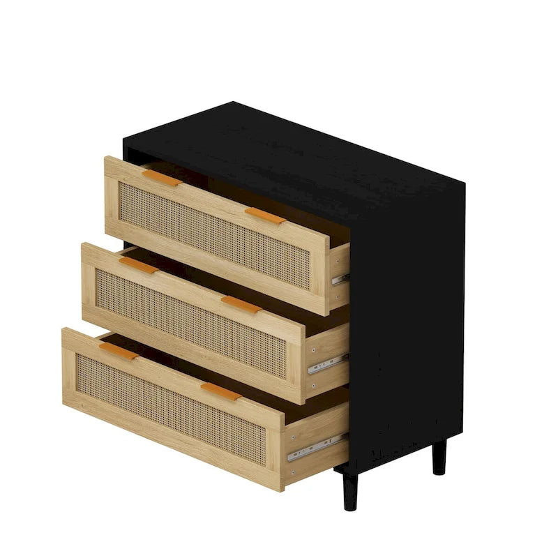 Meuble de rangement en rotin à 3 tiroirs de 31,50 L