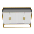 Buffet moderne avec pieds en métal pour salon et cuisine (NOIR)