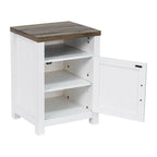 Table d'appoint de canapé, table de chevet avec étagère de rangement, en noyer, pour porte de grange