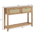 Table d'entrée, Console avec 2 tiroirs en rotin