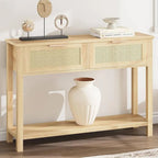 Table d'entrée, Console avec 2 tiroirs en rotin
