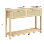 Table d'entrée, Console avec 2 tiroirs en rotin