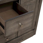 Mangeoire pour animaux de compagnie style ferme moderne avec rangement, tiroirs coulissants - 2 options de finition