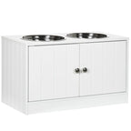 Gamelles surélevées pour grand chien, meuble de rangement avec grande capacité de 44 L, support de gamelle surélevé pour chien, station d'alimentation pour animaux de compagnie