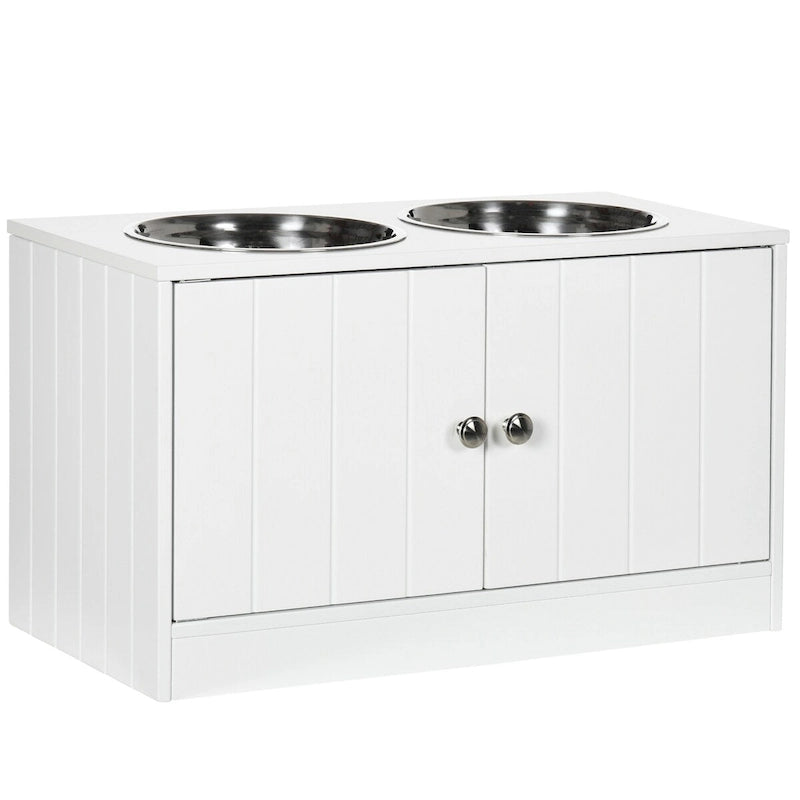 Gamelles surélevées pour grand chien, meuble de rangement avec grande capacité de 44 L, support de gamelle surélevé pour chien, station d'alimentation pour animaux de compagnie