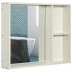 Armoire de toilette avec miroir 31,5 x 25,5, étagère de rangement, blanche