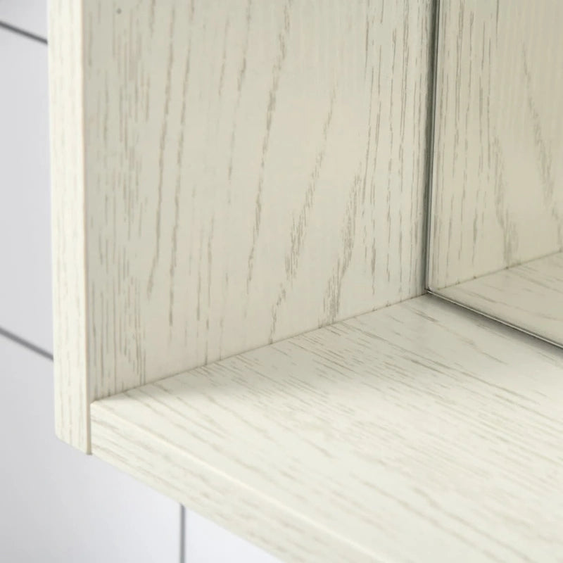 Armoire de toilette avec miroir 31,5 x 25,5, étagère de rangement, blanche