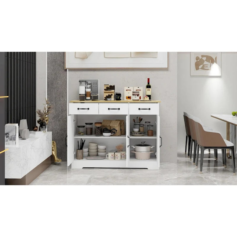 Buffet de ferme avec 3 tiroirs et 3 portes
