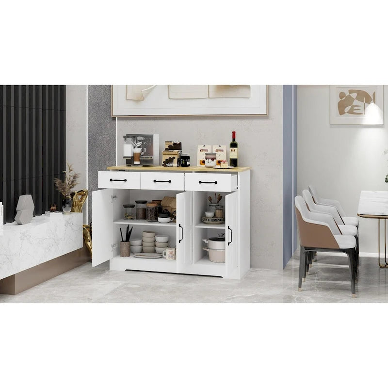 Buffet de ferme avec 3 tiroirs et 3 portes