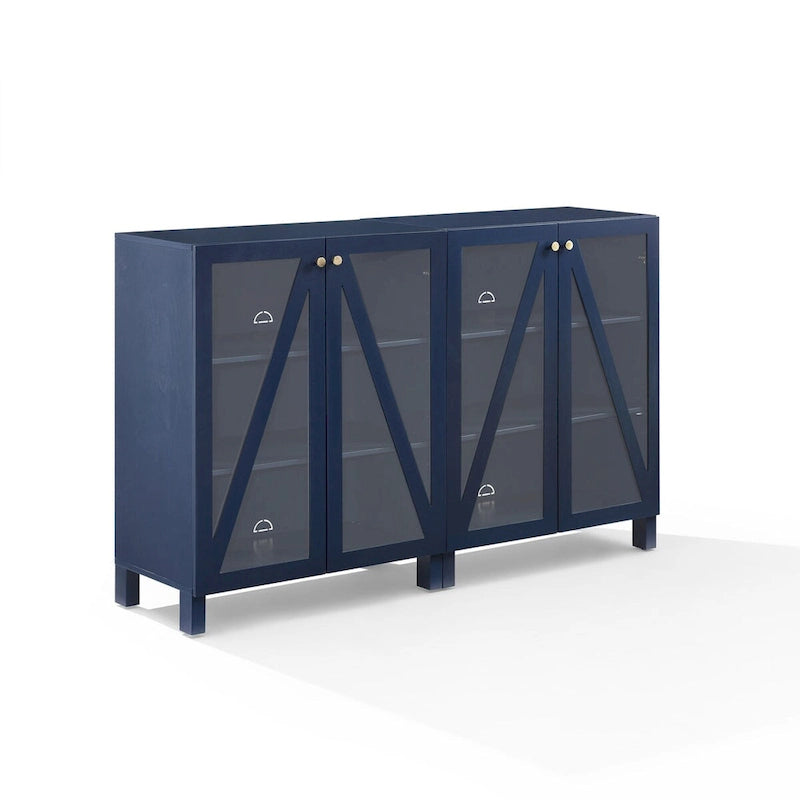 Ensemble de 2 meubles de rangement multimédia Crosley Cassai