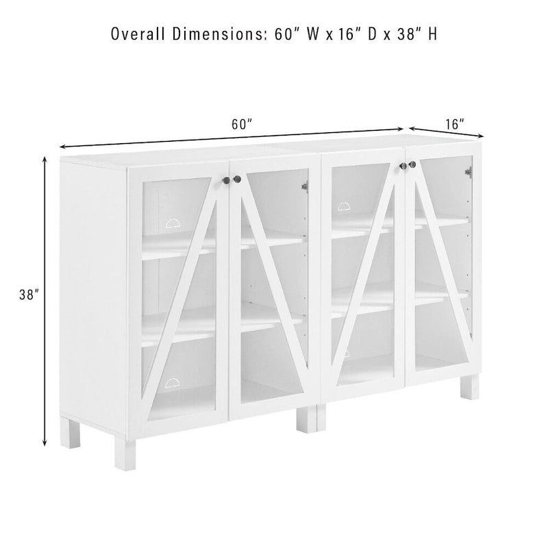 Ensemble de 2 meubles de rangement multimédia Crosley Cassai