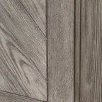 Console 4 portes géométrique gris rustique