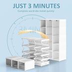 Penderies portables pour chambre à coucher, Organisateur de rangement, Commode à vêtements, Organisateur de rangement pour placard