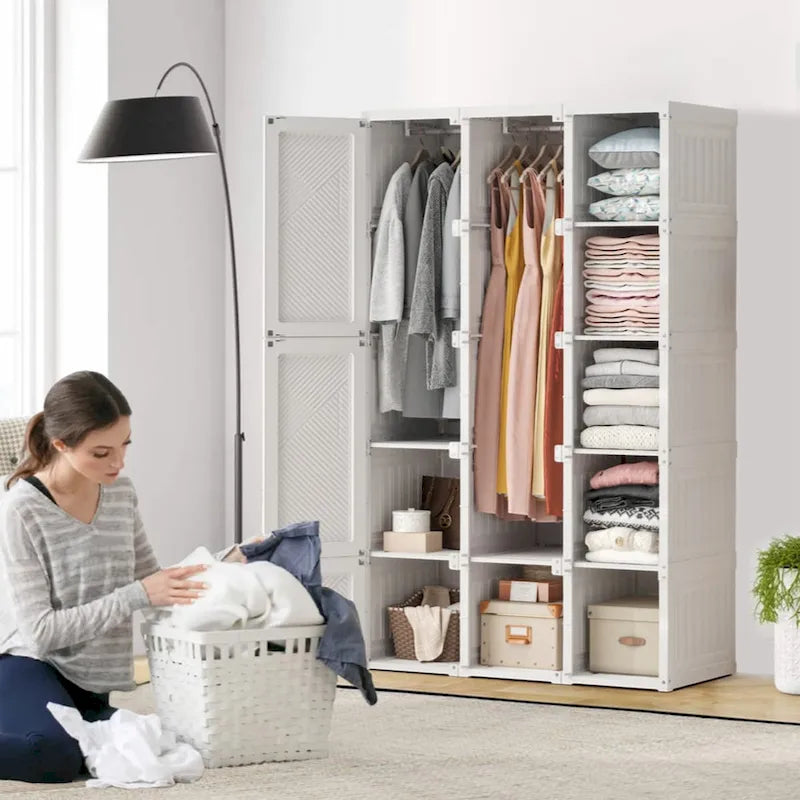 Penderies portables pour chambre à coucher, Organisateur de rangement, Commode à vêtements, Organisateur de rangement pour placard