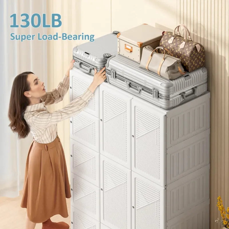 Penderies portables pour chambre à coucher, Organisateur de rangement, Commode à vêtements, Organisateur de rangement pour placard