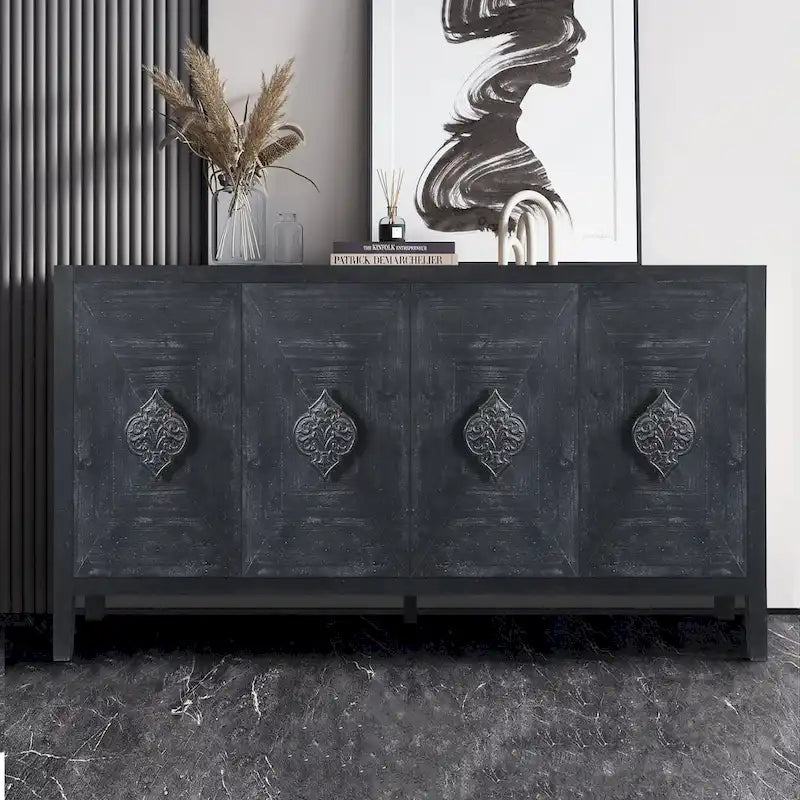 MM Antique Four Door Cabinet
