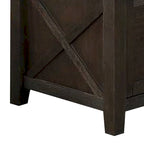 Table de comptoir en bois avec armoire et rallonge papillon, grise