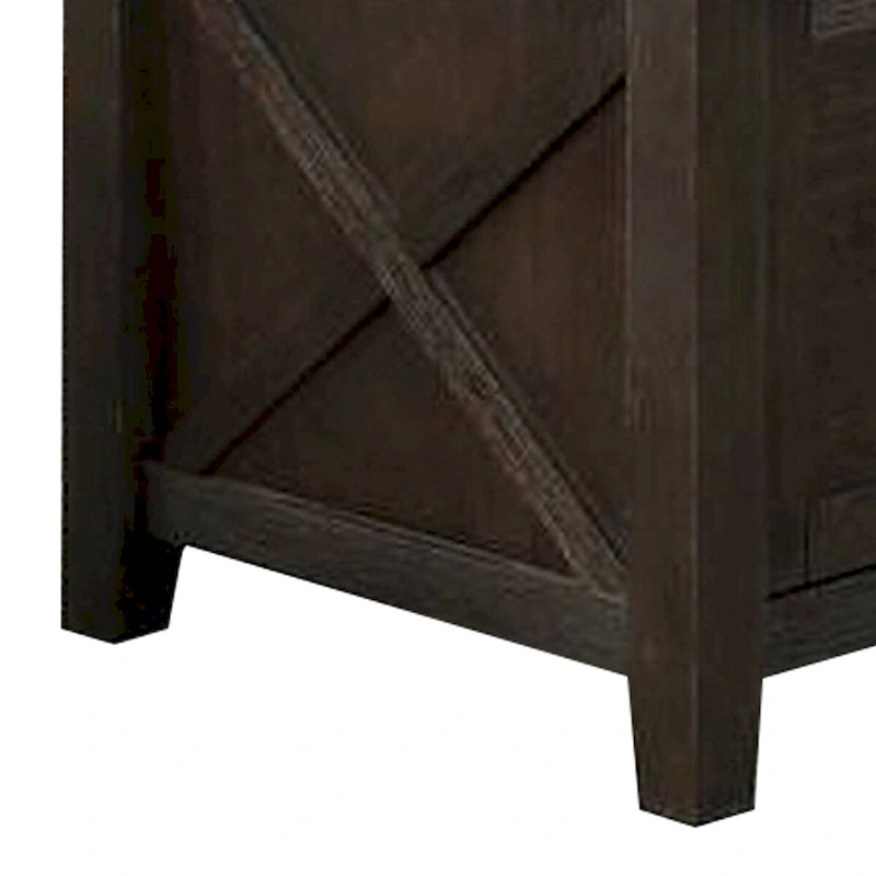 Table de comptoir en bois avec armoire et rallonge papillon, grise
