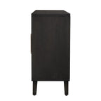 Meuble de style "Luxe Léger" avec quatre portes en lin, convient pour le salon, le bureau, l'entrée.