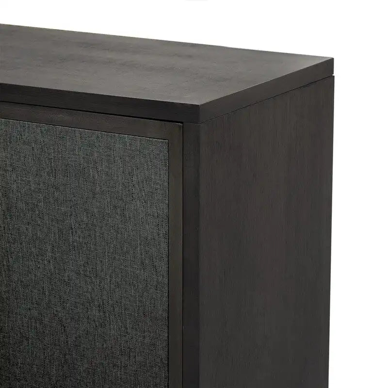 Meuble de style "Luxe Léger" avec quatre portes en lin, convient pour le salon, le bureau, l'entrée.