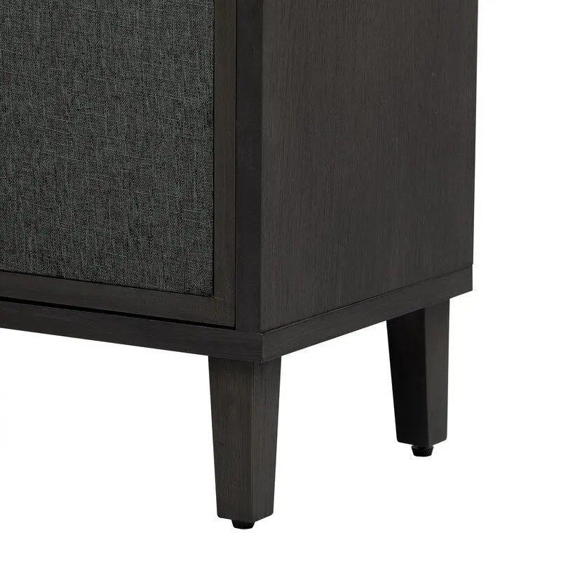 Meuble de style "Luxe Léger" avec quatre portes en lin, convient pour le salon, le bureau, l'entrée.
